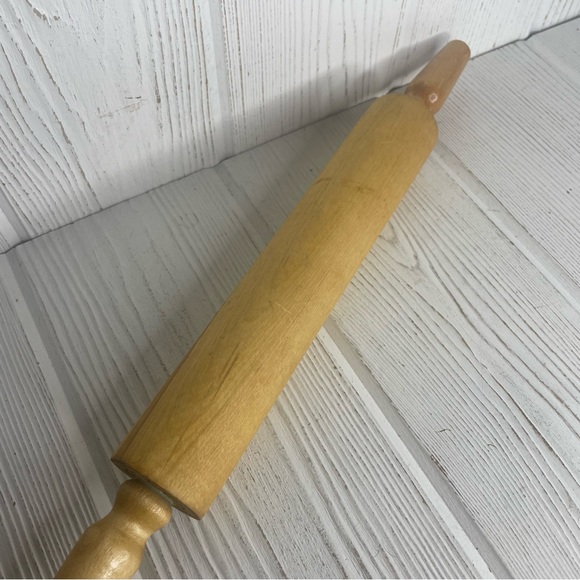 Vintage Baribo Maid Rolling Pin Hardwood 16.5” - Picture 7 of 9